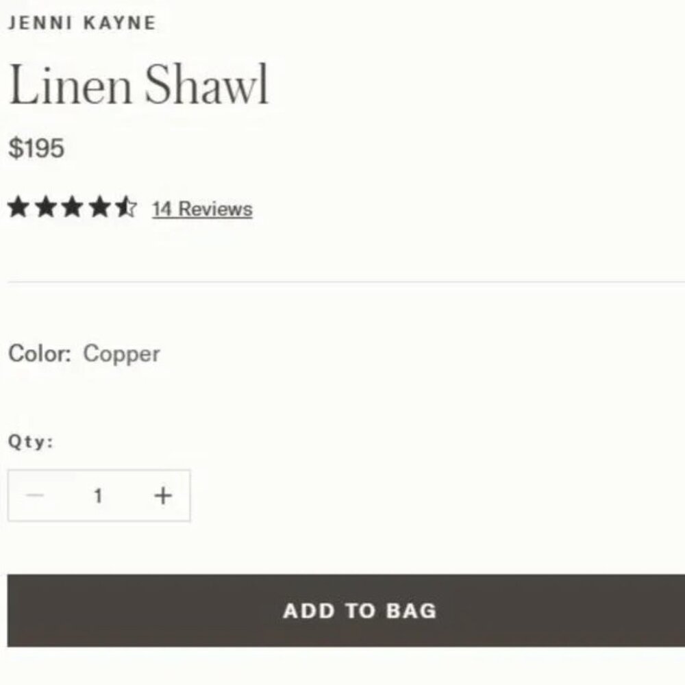 NWT Jenni Kayne Linen Shawl Scarf Copper - Picture 11 of 11